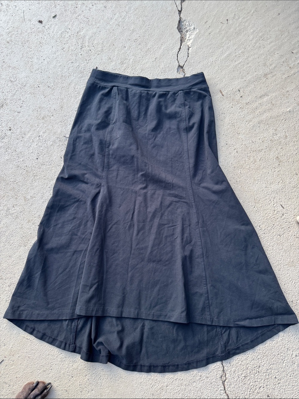 J. Jill Black Perfect Pima High-Low Flared Skirt size Small